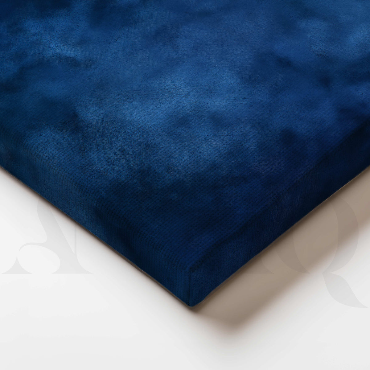 Deep Blue Textured Abstract Canvas Artwork – Asha Art Studio – Image 2