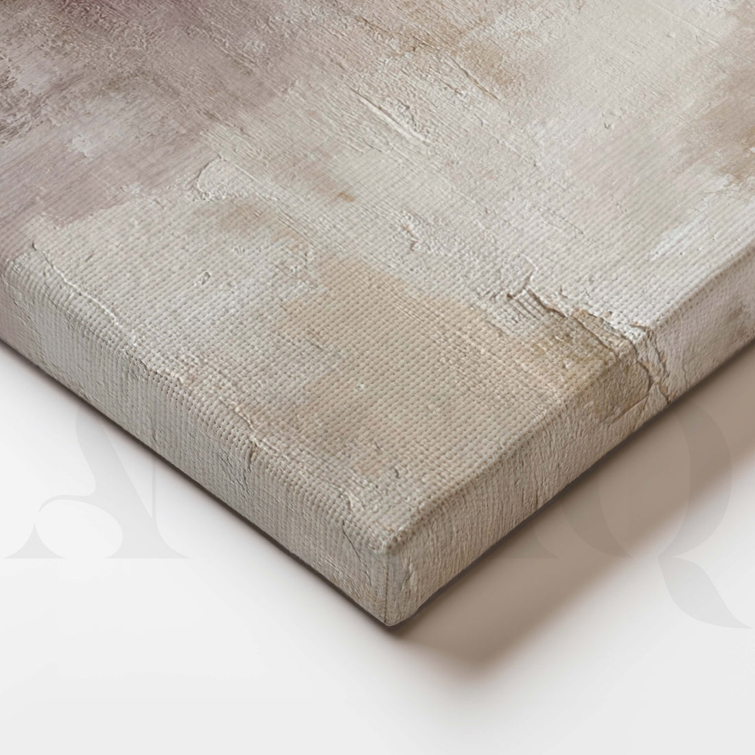 Neutral Textured Abstract Canvas Artwork in Ivory and Beige Tones – Asha Art Studio