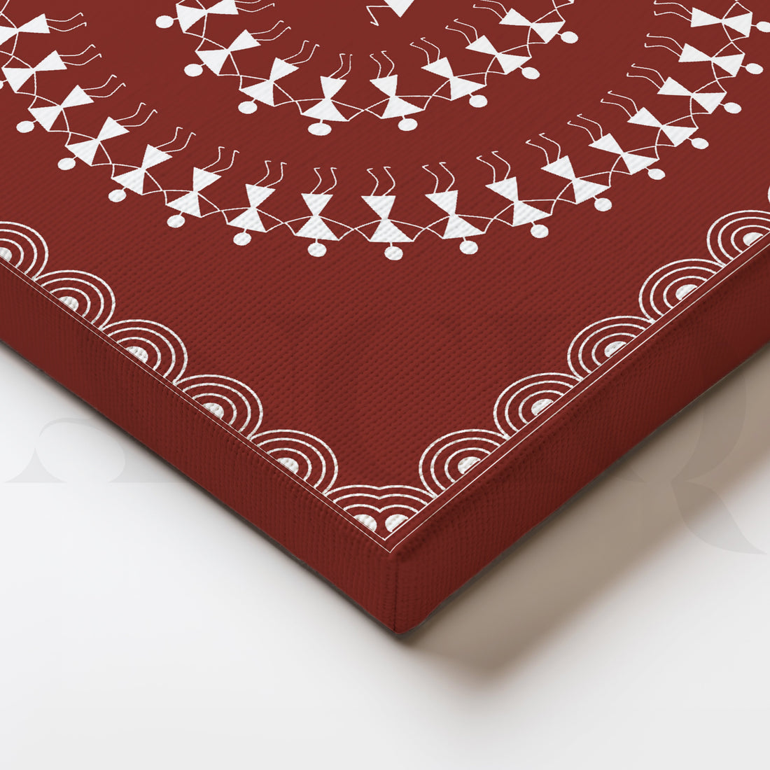 Joyful Dance of Tribal Rhythms Canvas Artwork – Asha Art Studio