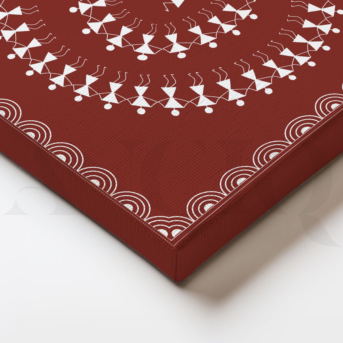 Joyful Dance of Tribal Rhythms Canvas Artwork – Asha Art Studio – Image 2