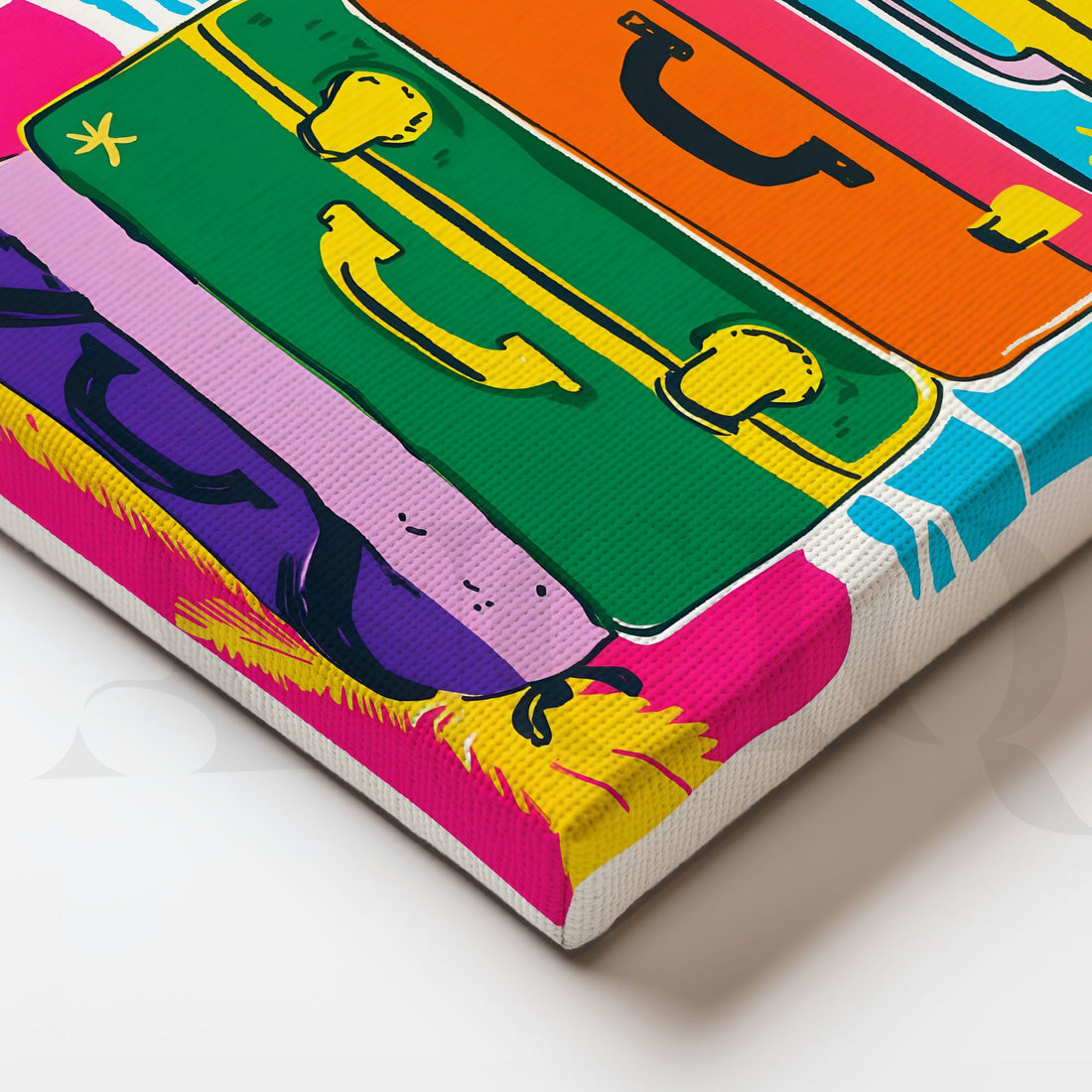 Travel Suitcase Canvas Wall Artwork (Ready to Ship) – Asha Art Studio