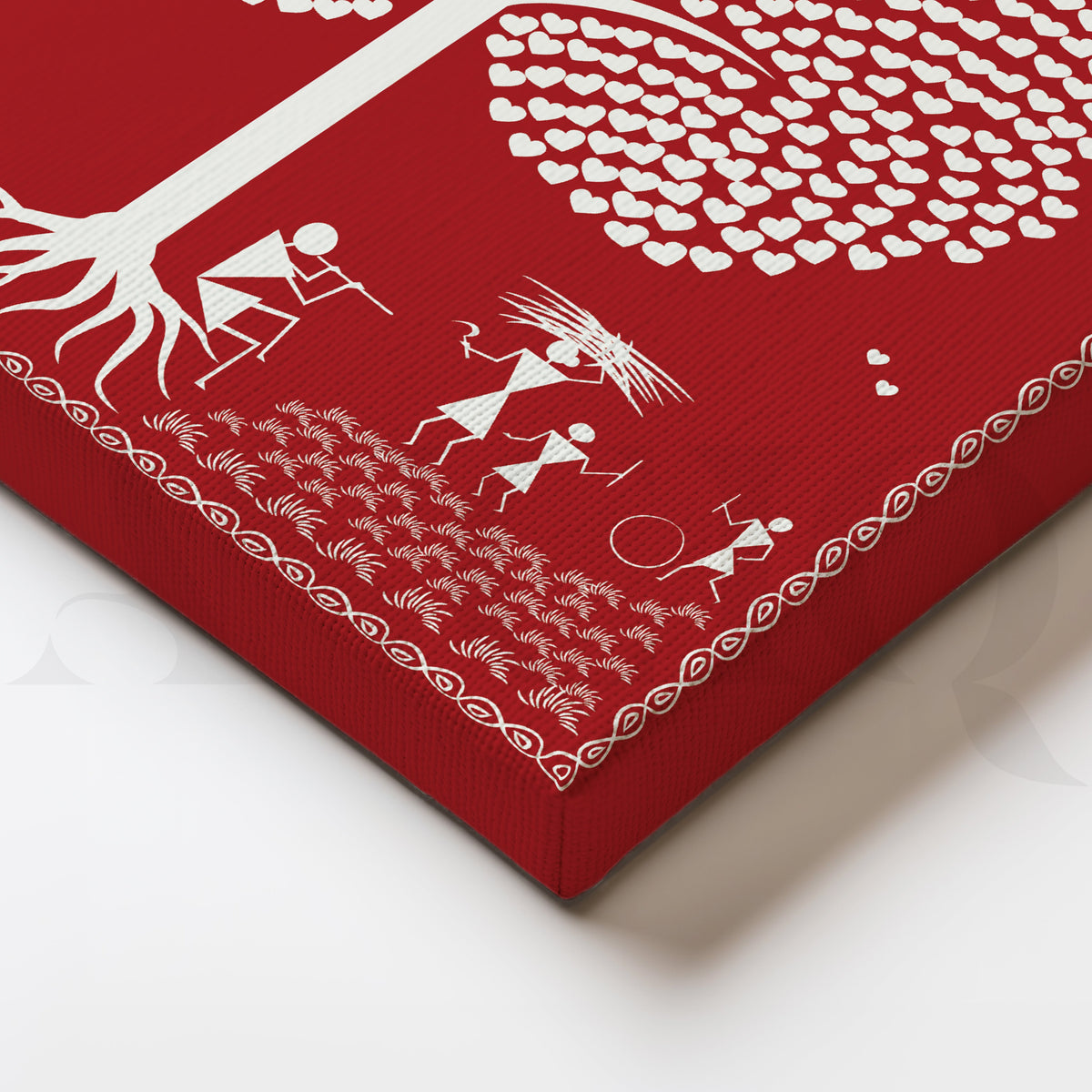 Harmony in Tradition Canvas Artwork – Asha Art Studio – Image 2