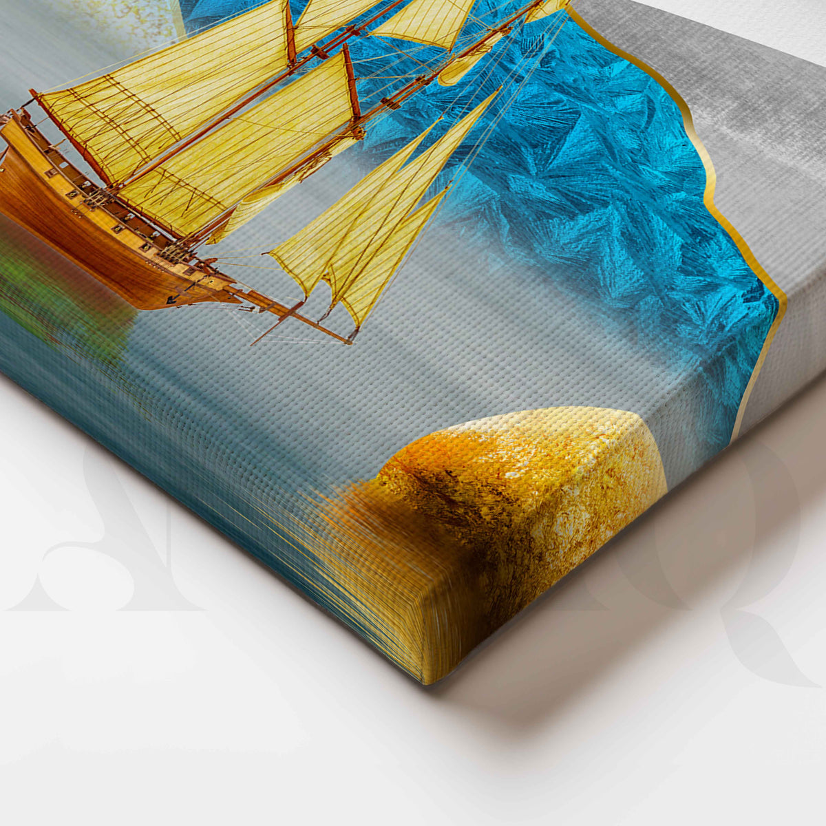 Serene Lake Landscape Gallery Wall Artwork Set of 3 – Asha Art Studio – Image 2