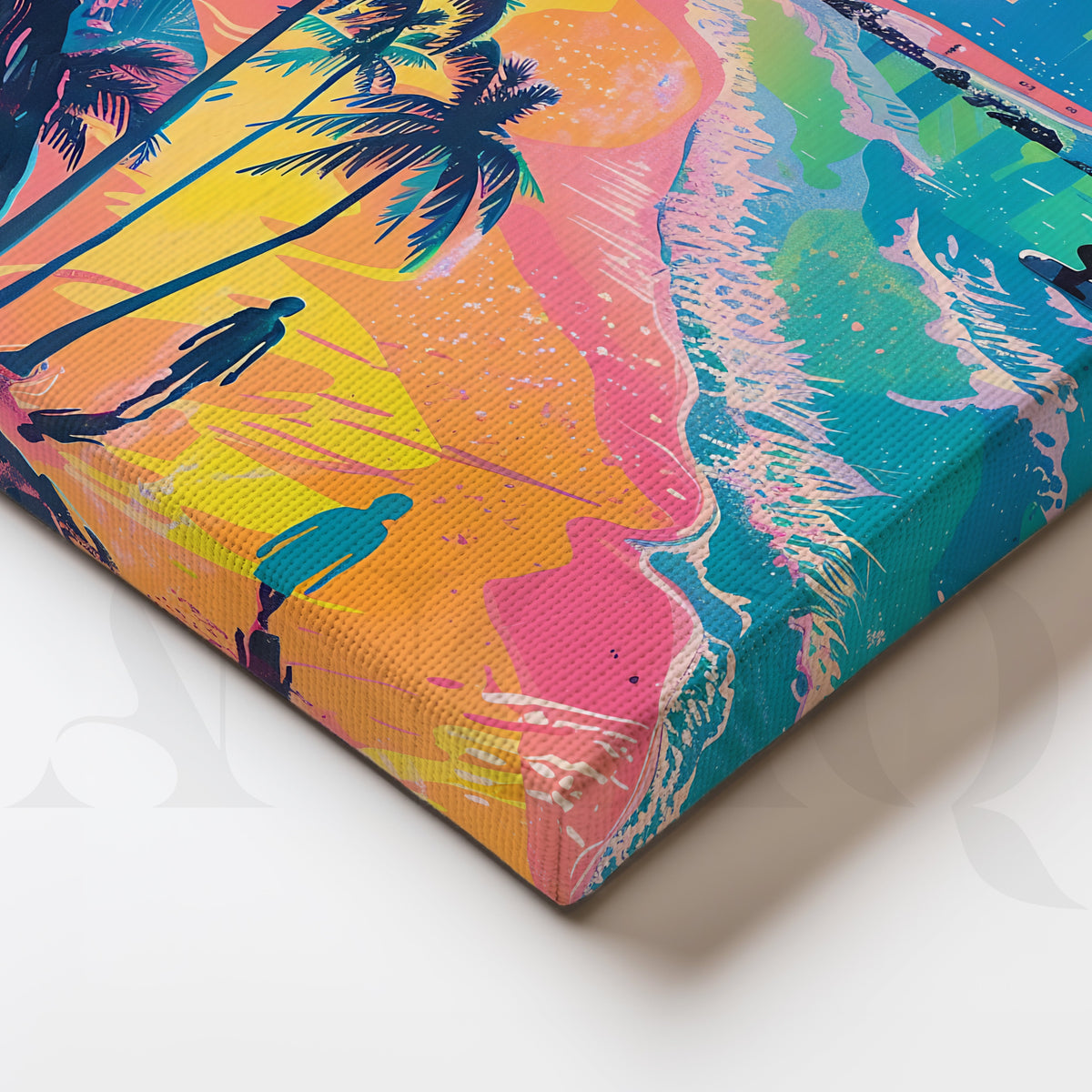 Neon Coastline Escape Gallery Wall – Set of 3 Artworks – Asha Art Studio – Image 2