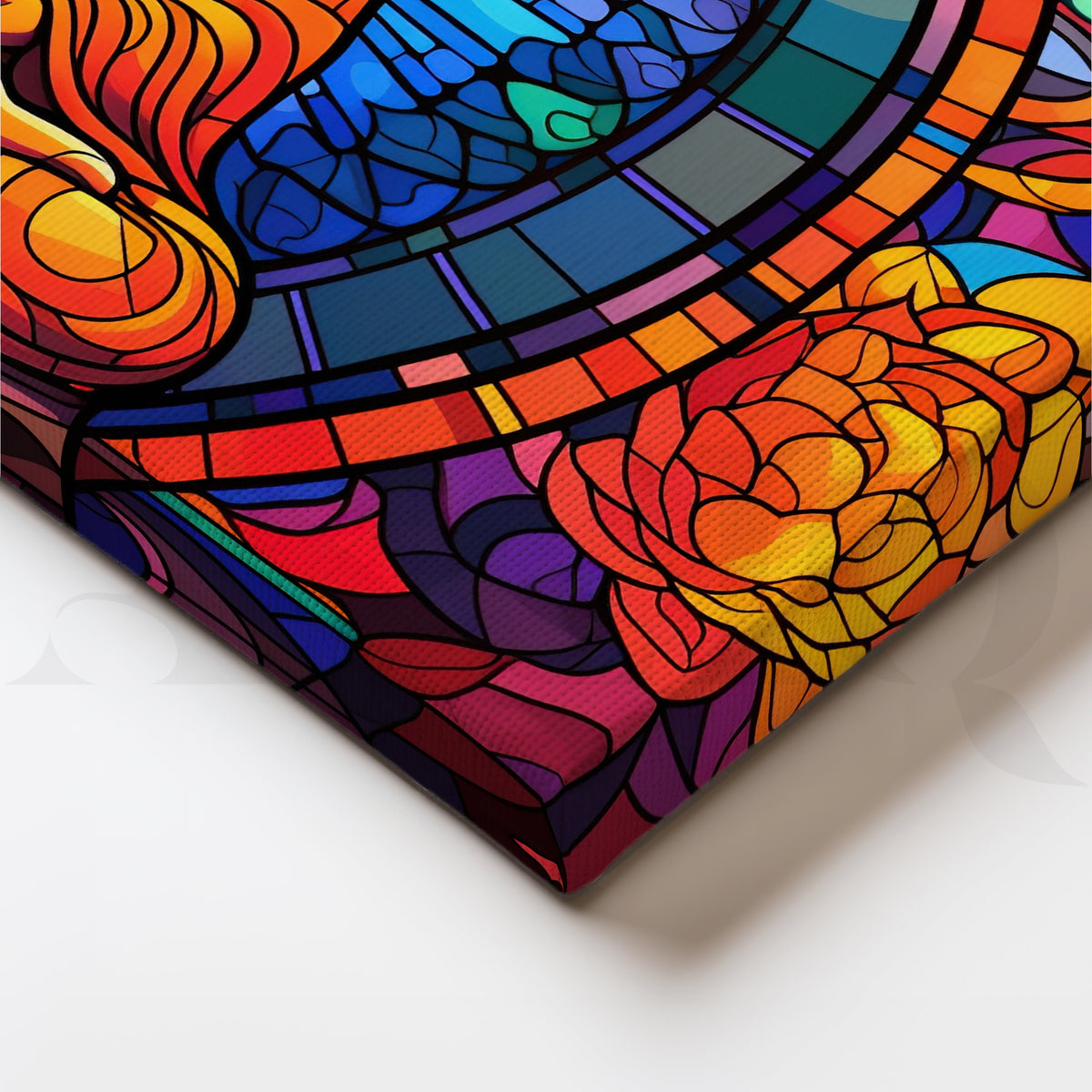 Vibrant Buddha Canvas Artwork – Asha Art Studio – Image 2