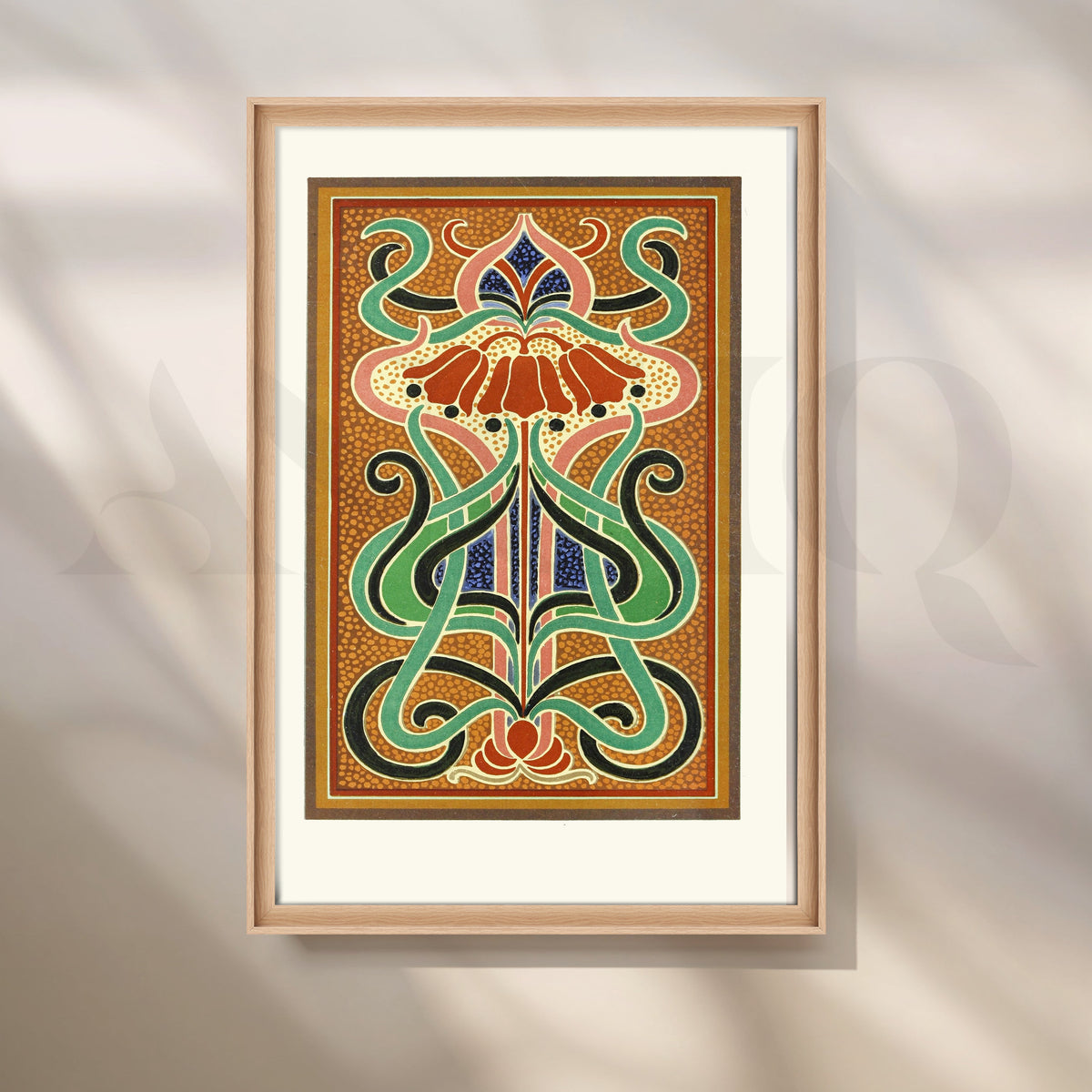 Nouveau Floral Panel Canvas Artwork – Asha Art Studio – Image 5