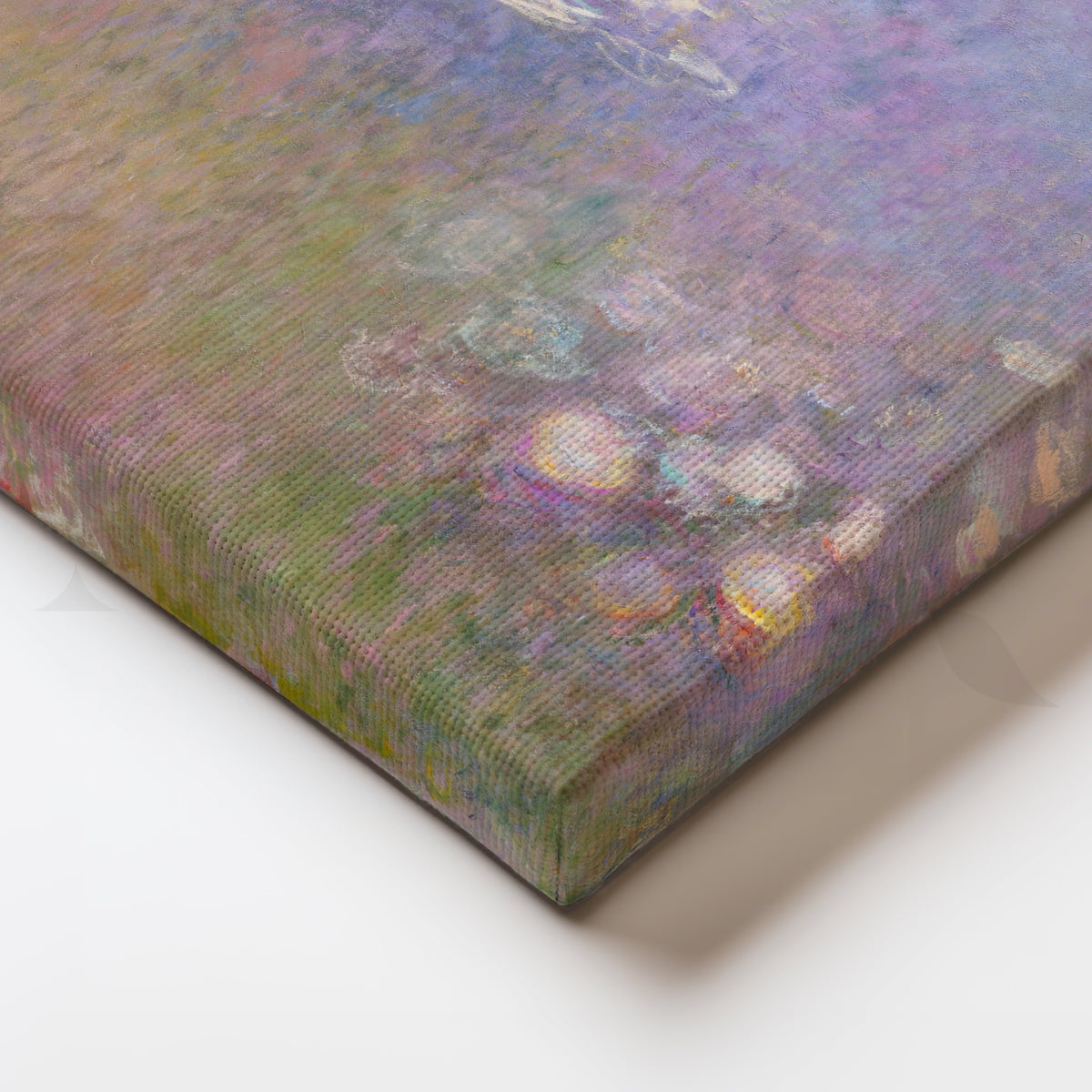 Water Lilies in Lavender Haze Canvas Artwork – Asha Art Studio – Image 2