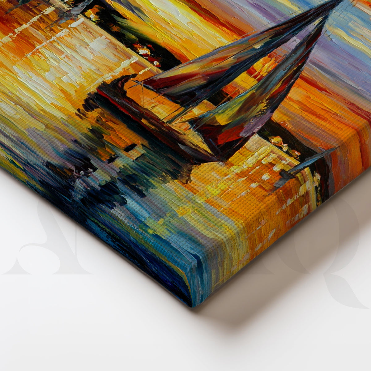 Sunset Sailing Journey Gallery Wall – Set of 3 Artworks – Asha Art Studio – Image 2