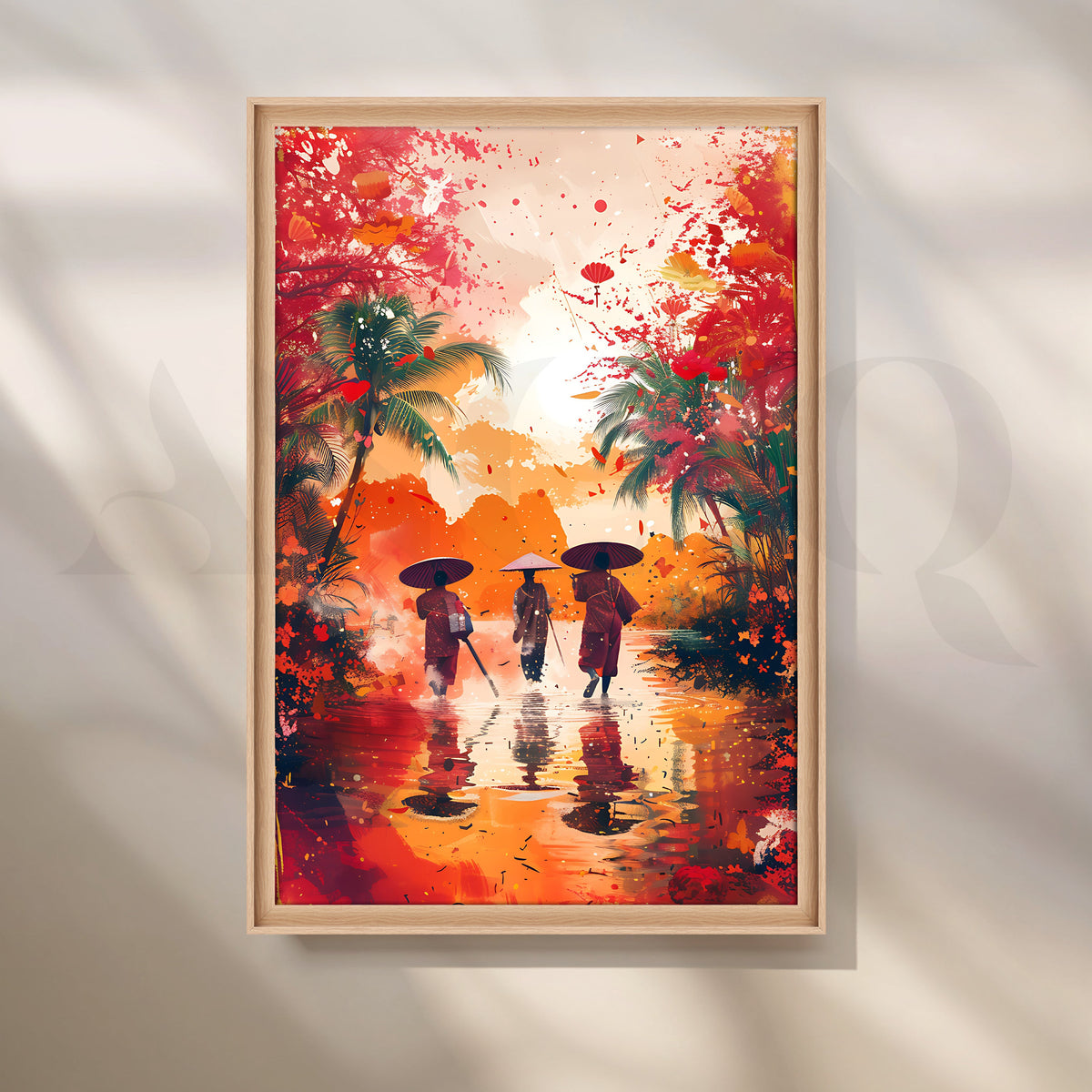 Monsoon Reflections Canvas Artwork – Asha Art Studio – Image 5