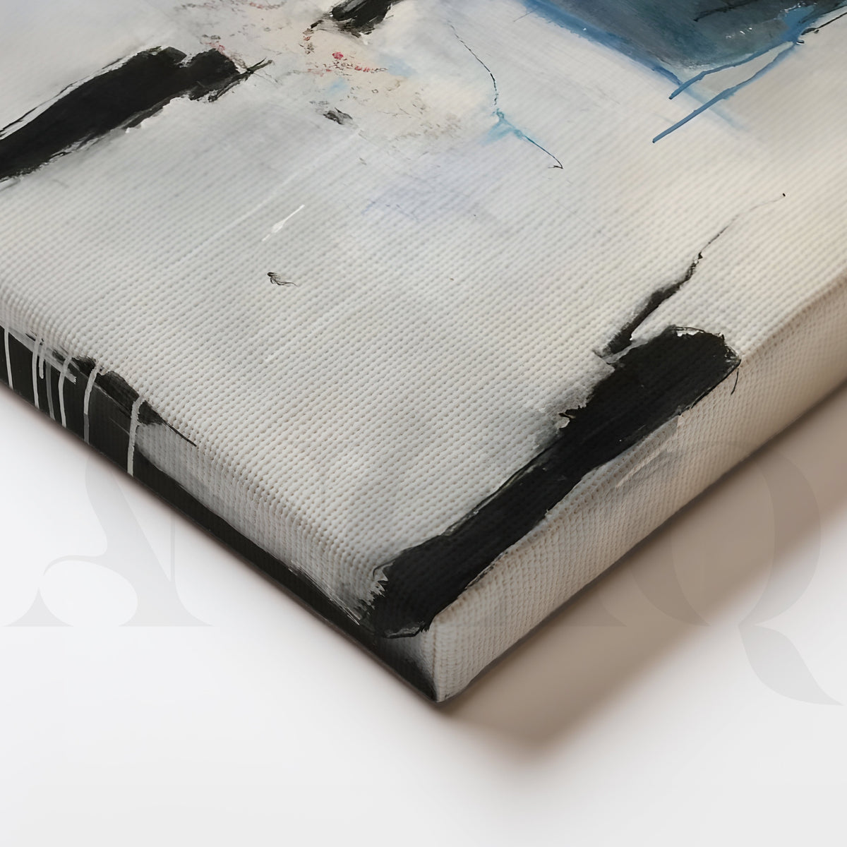 Moody Blue and Grey Figurative Abstract Artwork – Asha Art Studio – Image 2