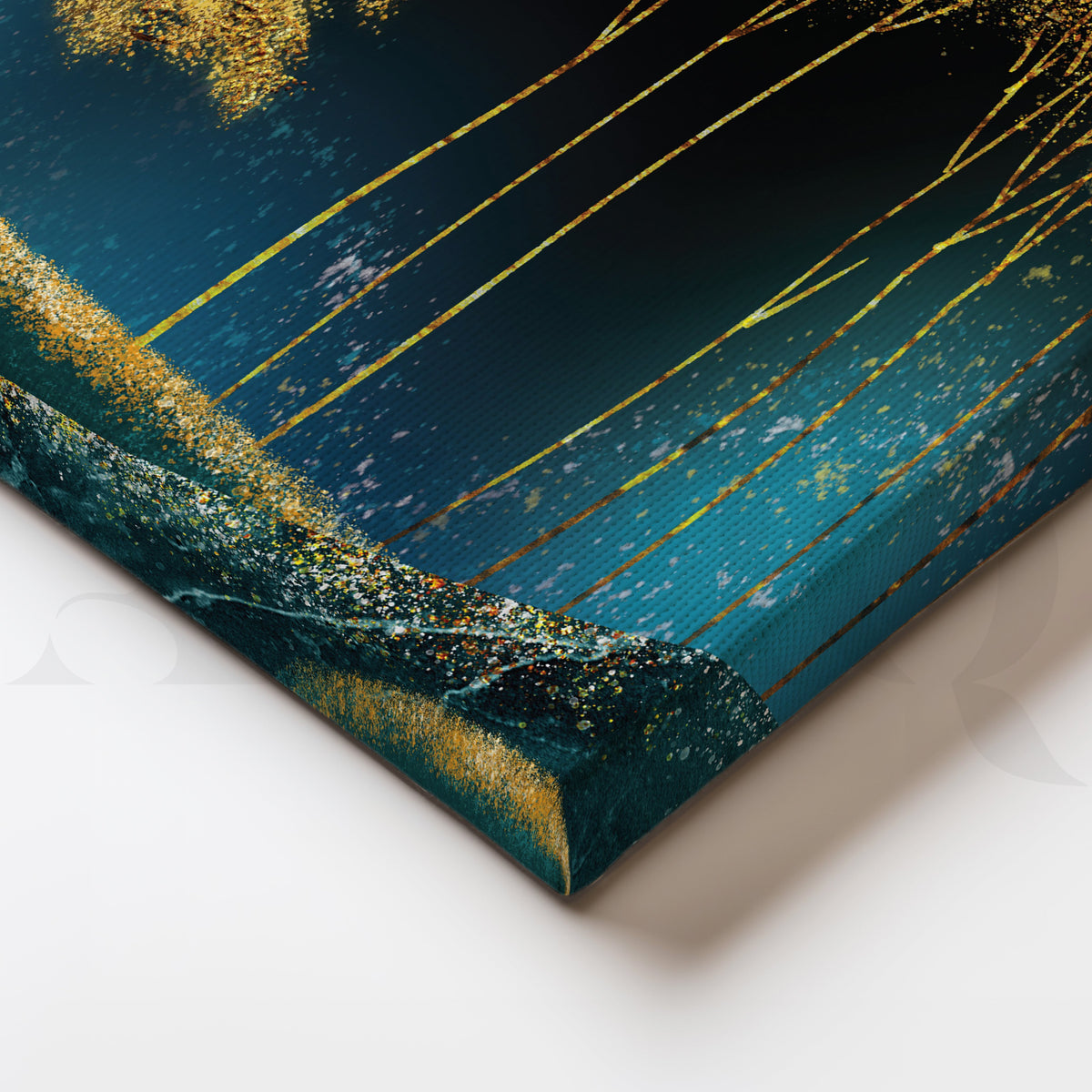 Golden Canopy Canvas Wall Artwork – Asha Art Studio – Image 2