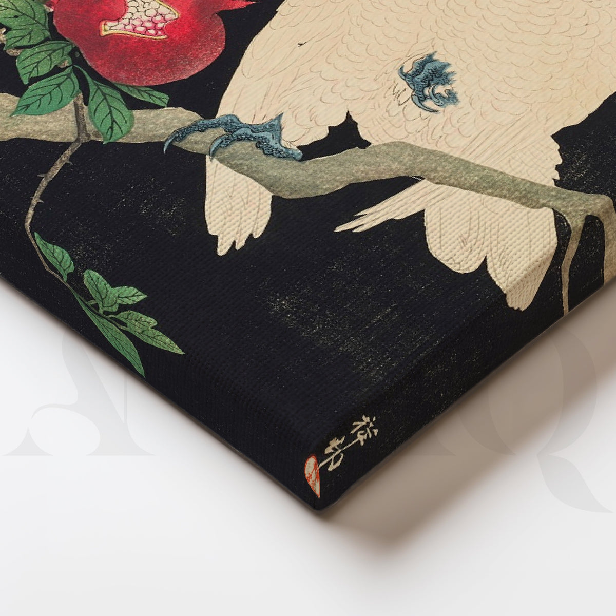 Elegant Cockatoo Botanical Gallery Wall – Set of 3 Oriental Artworks - 18 x 24 Inches – Asha Art Studio – Image 2