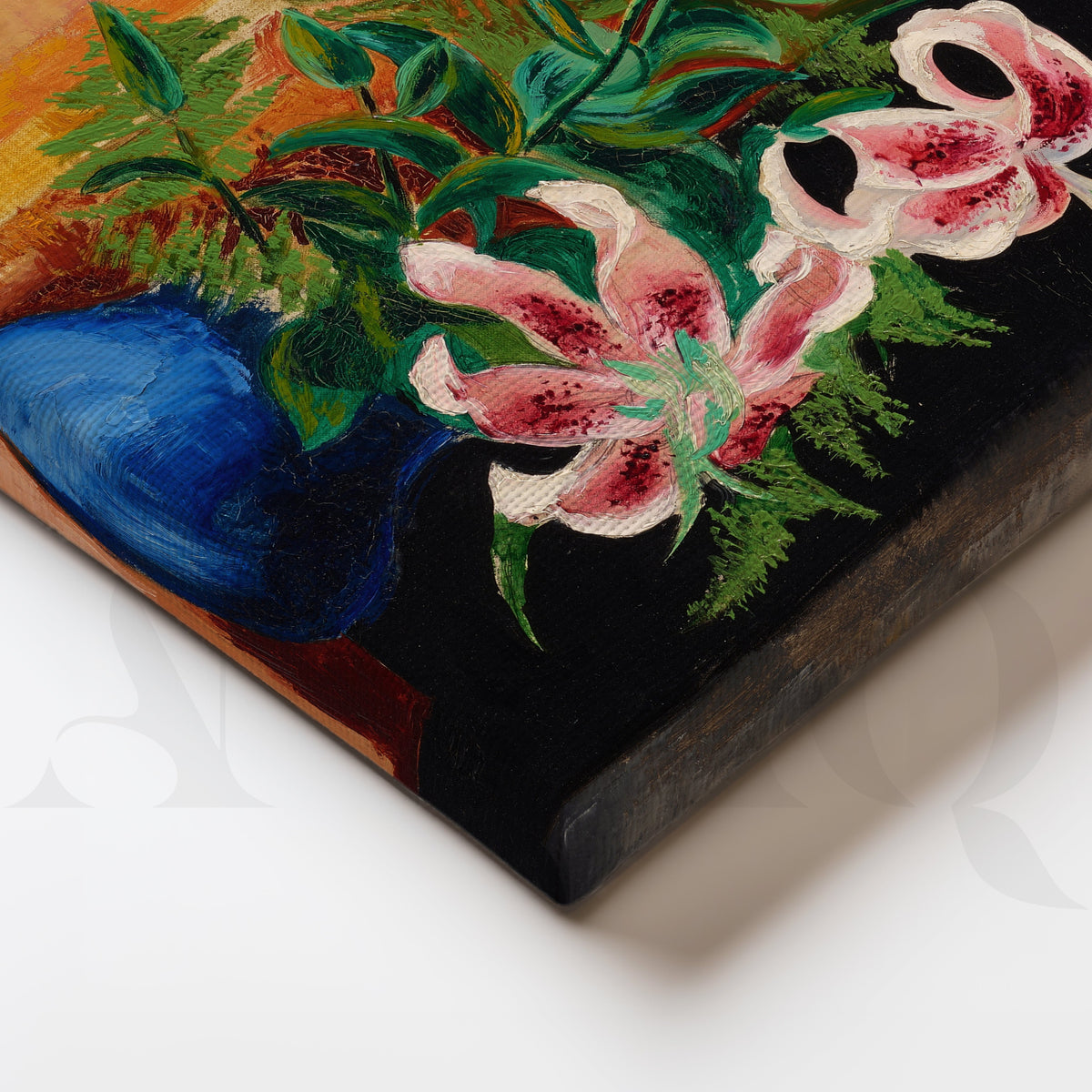 Floral Still Life Trio Gallery Wall – Set of 3 Canvas Artworks – Asha Art Studio – Image 2