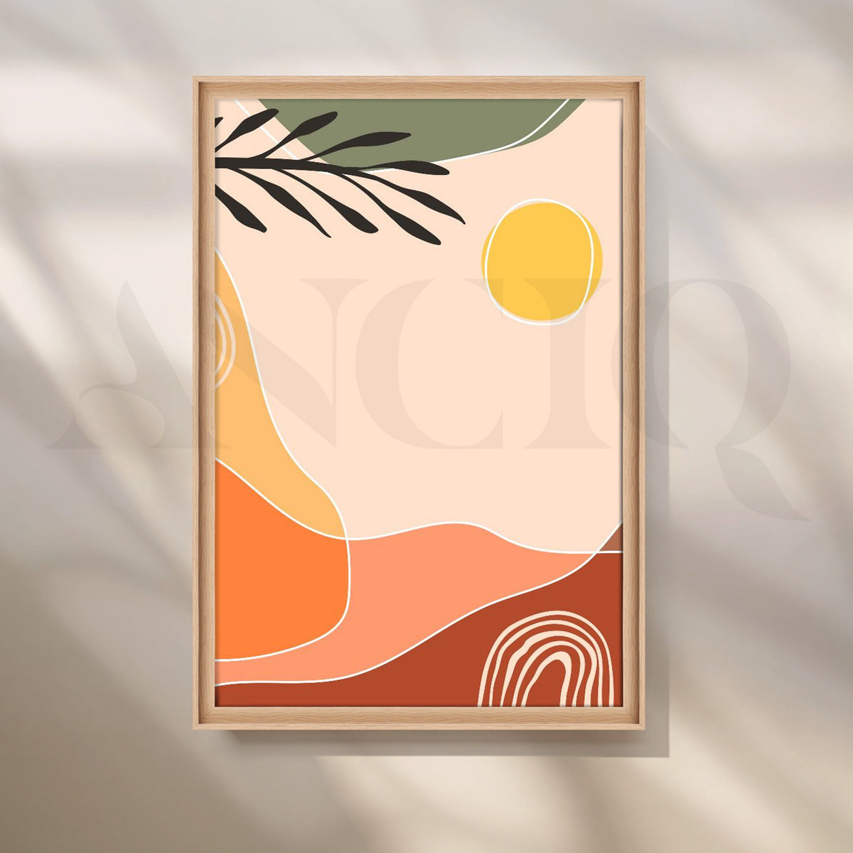 Boho Sunset Abstract Canvas Artwork – Asha Art Studio – Image 5