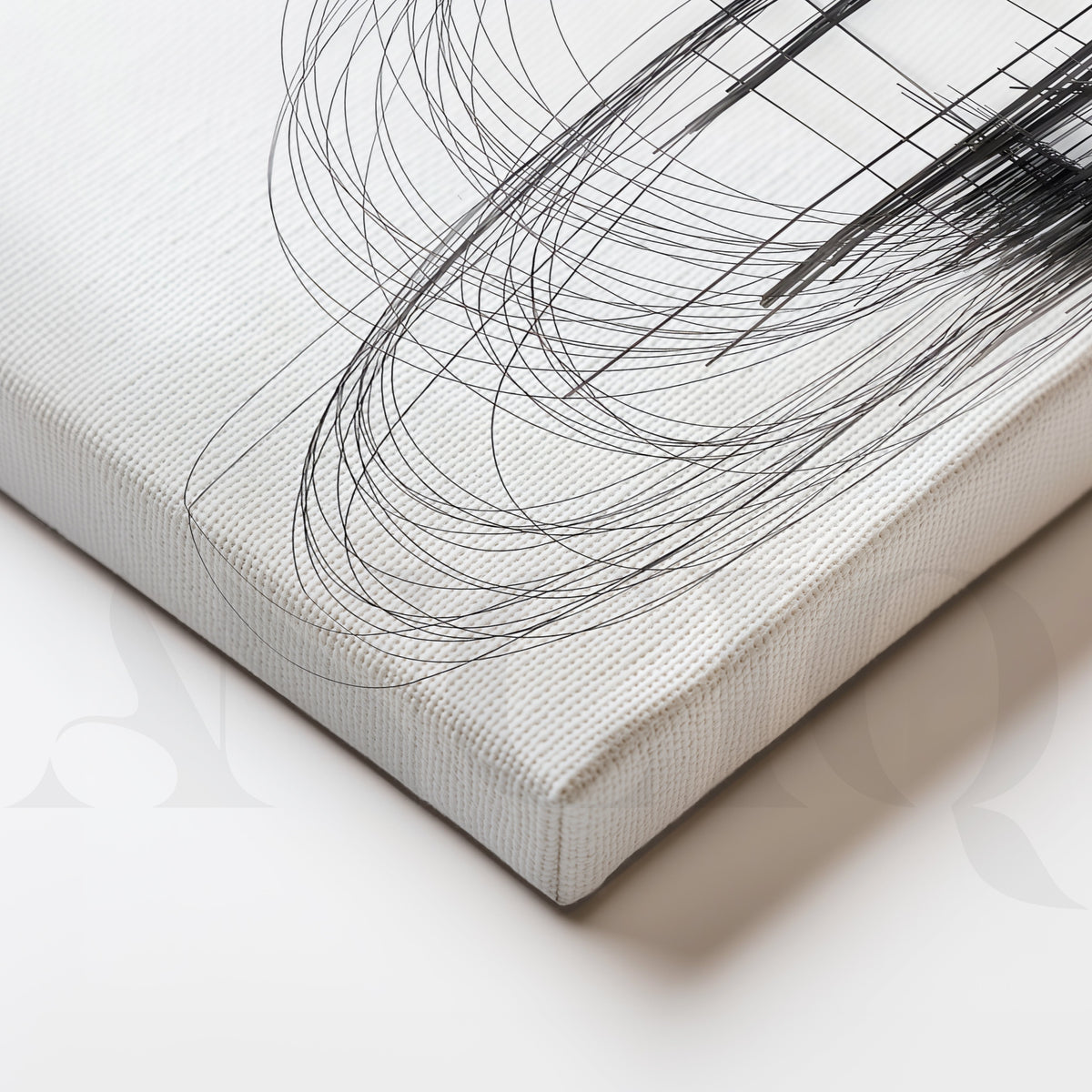 Black Line Architectura Canvas Artwork – Asha Art Studio – Image 2
