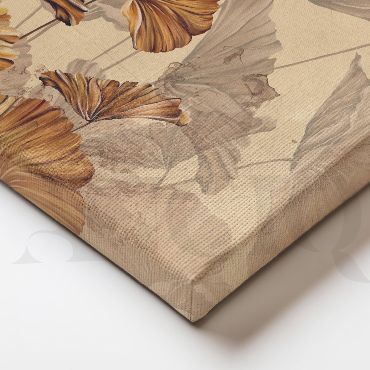 Golden Ginkgo Elegance Floral Artwork (Ready to Ship) – Asha Art Studio – Image 2