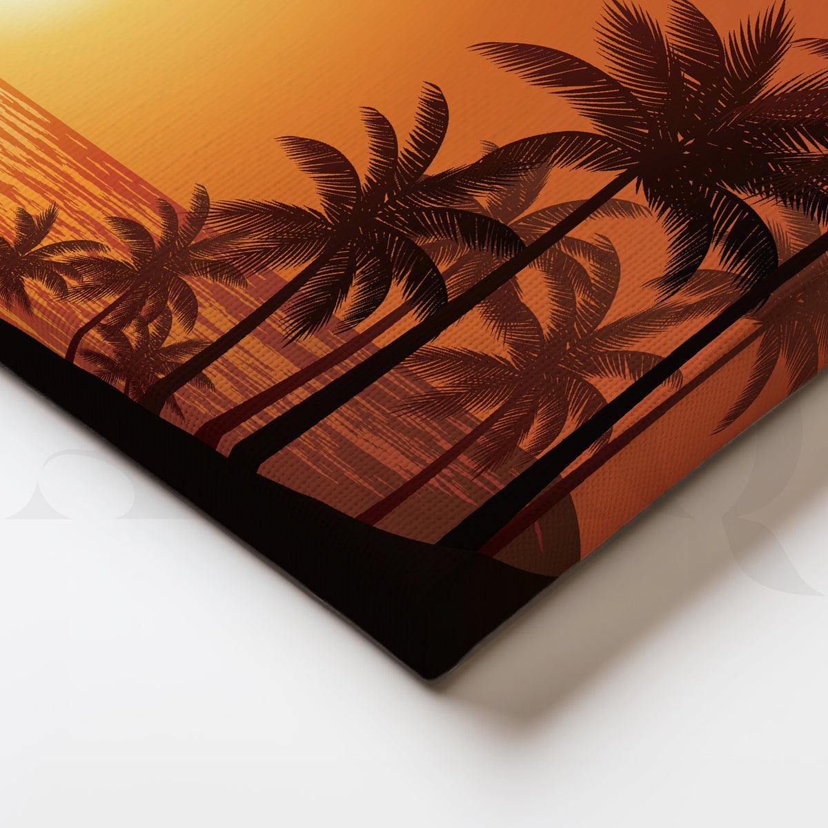 Sunset Silhouettes Canvas Artwork – Asha Art Studio – Image 2