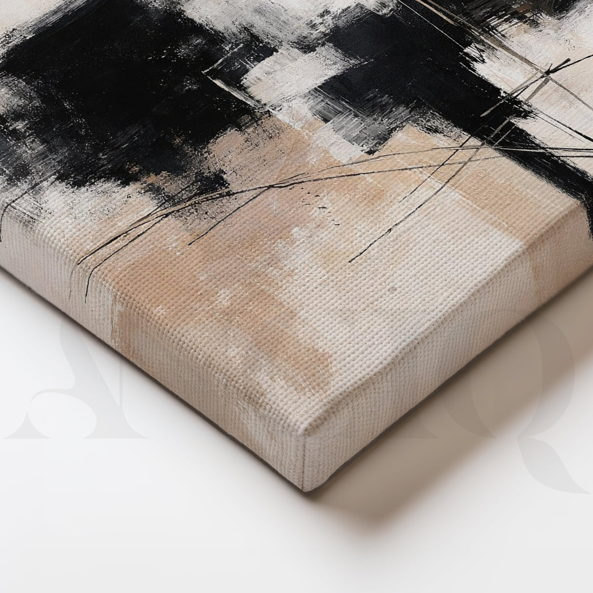 Bold Monochrome Expression Gallery Wall – Set of 3 Abstract Artworks - 18 x 24 Inches – Asha Art Studio – Image 2