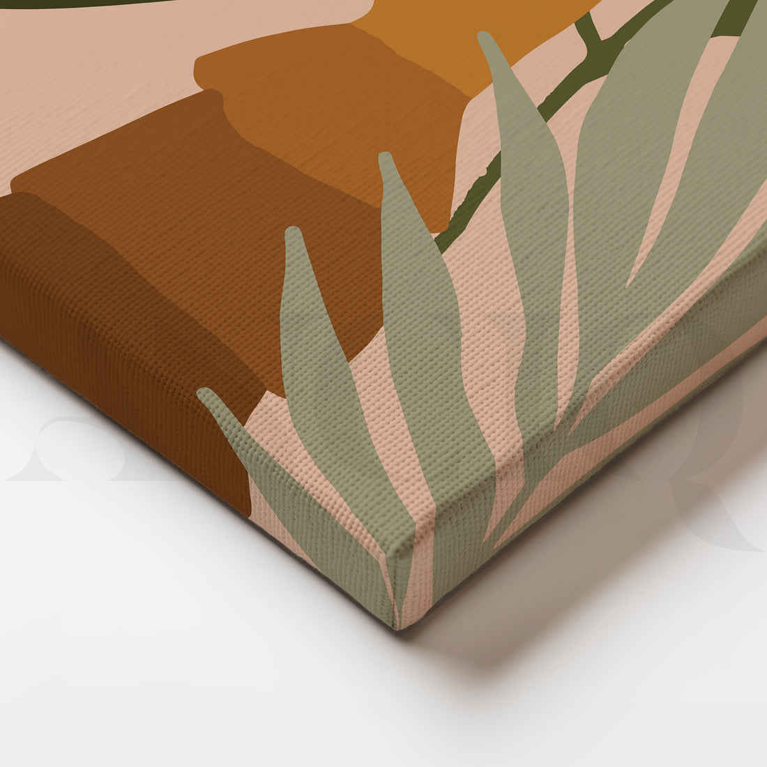 Leaves and Warm Earth Tones Boho Artwork – Asha Art Studio