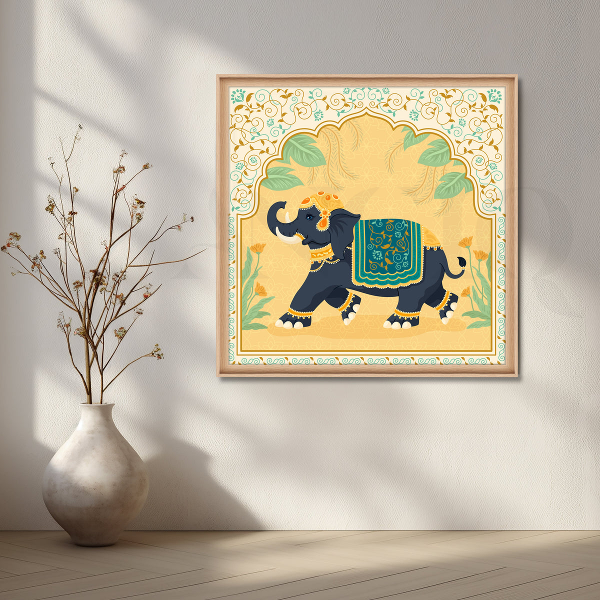 Royal Arch Elephant Canvas Artwork – Asha Art Studio – Image 5