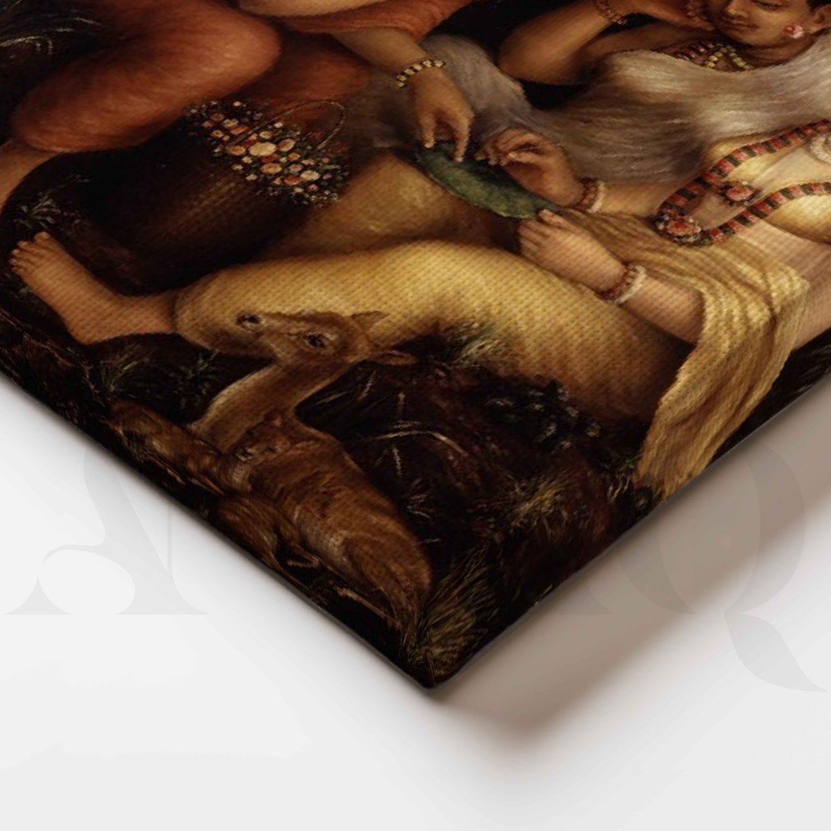 Shakuntala Patra-Lekhan by Raja Ravi Varma Canvas Artwork – Asha Art Studio – Image 2