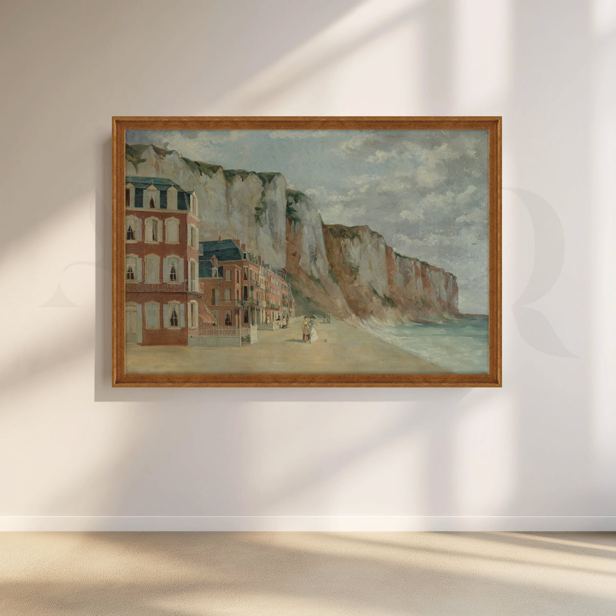 Seaside Cliffs Promenade Canvas Artwork – Asha Art Studio – Image 6