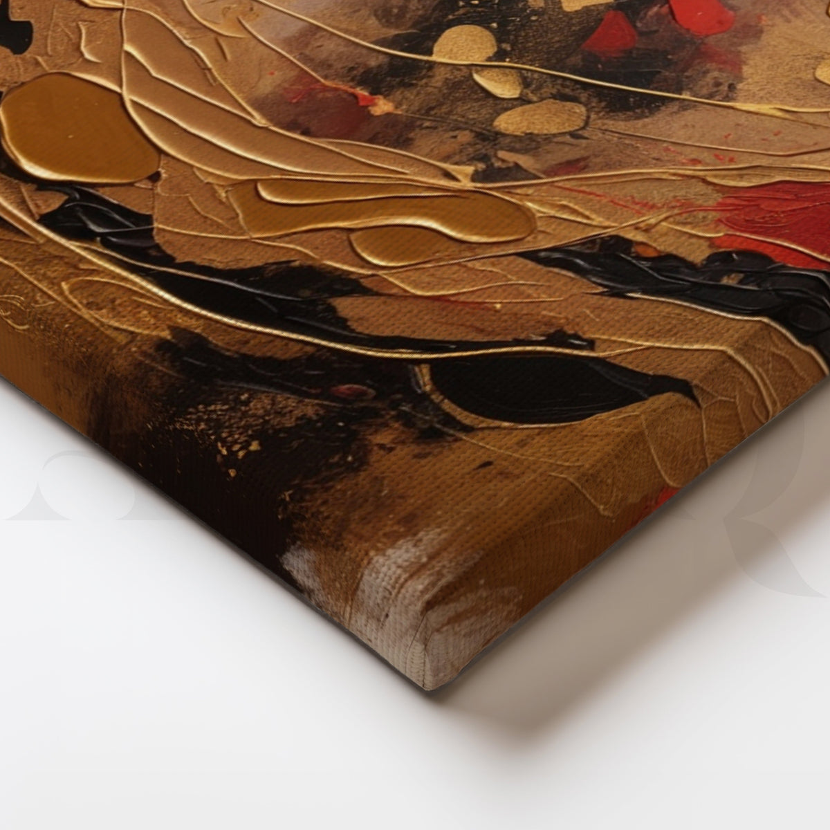 Luxury Gold Abstract Textured Canvas Artwork – Asha Art Studio – Image 2