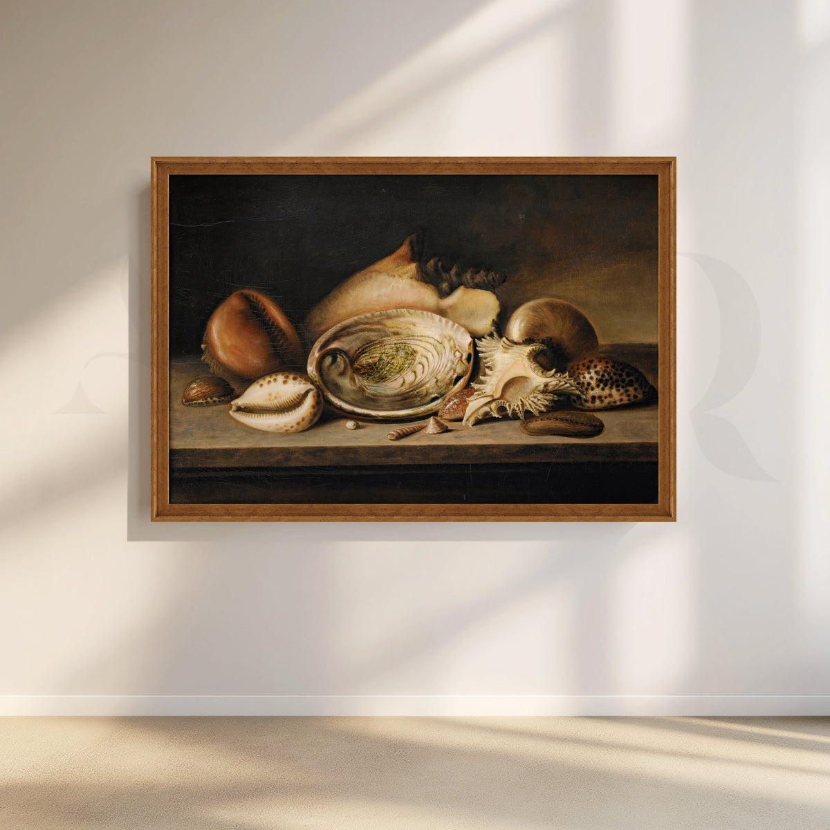 Vintage Seashell Still Life Canvas – Asha Art Studio – Image 6