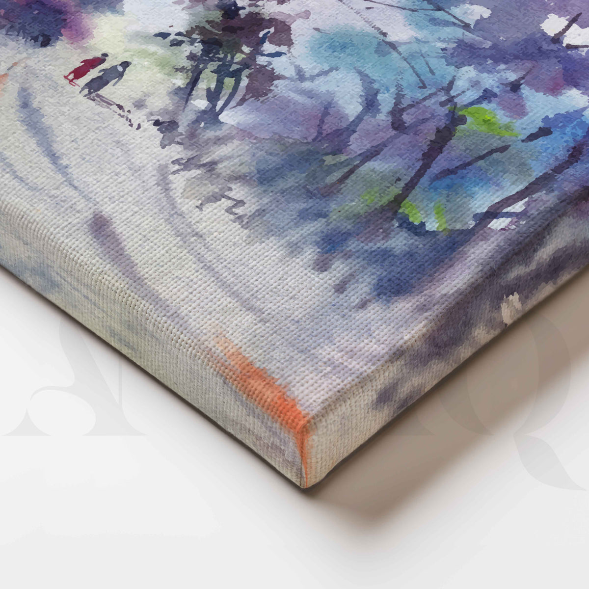 Misty Winter Road Canvas Artwork – Asha Art Studio – Image 2