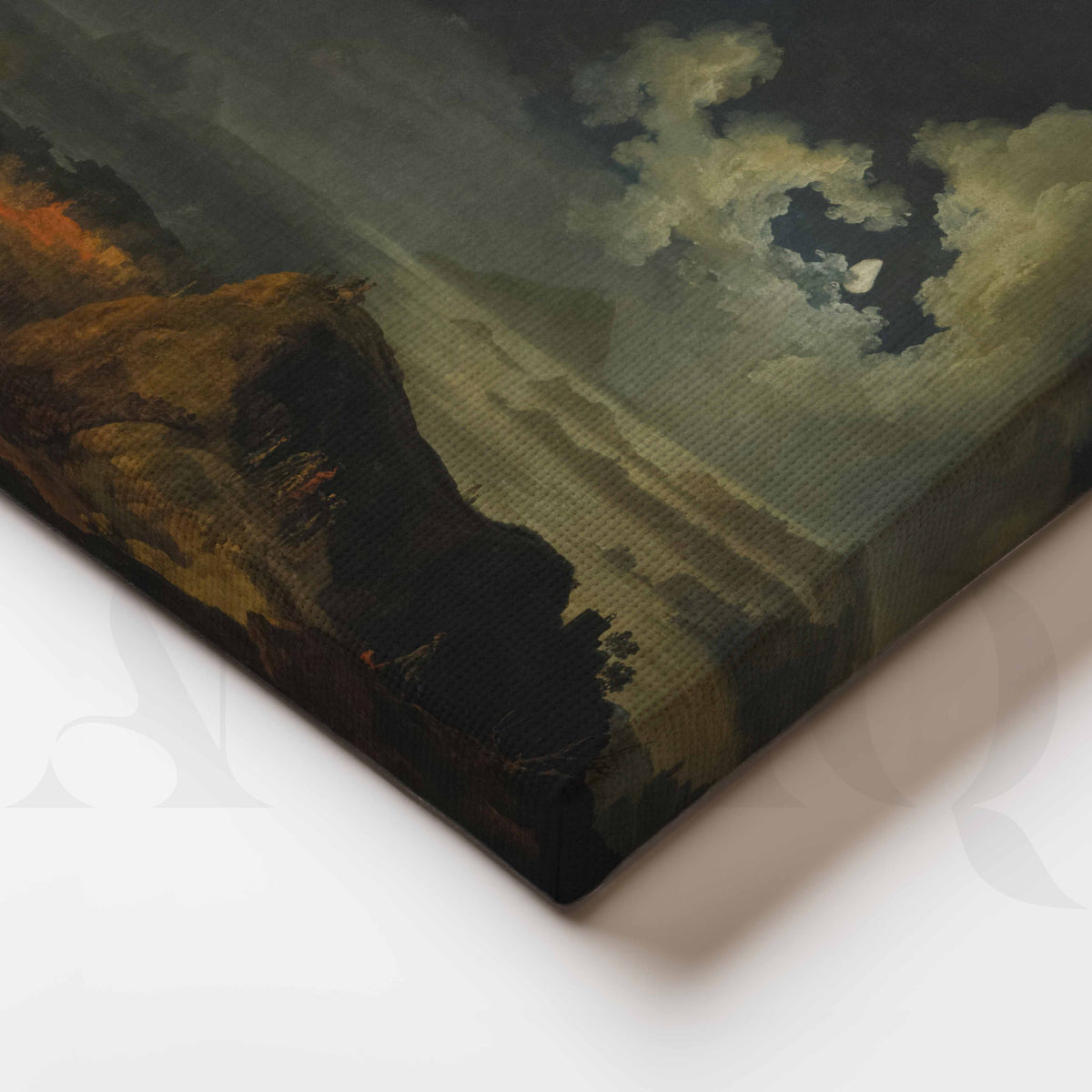 Dramatic Volcano Landscape Canvas Artwork – Asha Art Studio – Image 2
