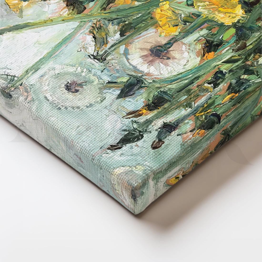 Golden and white Radiance Canvas Artwork – Asha Art Studio