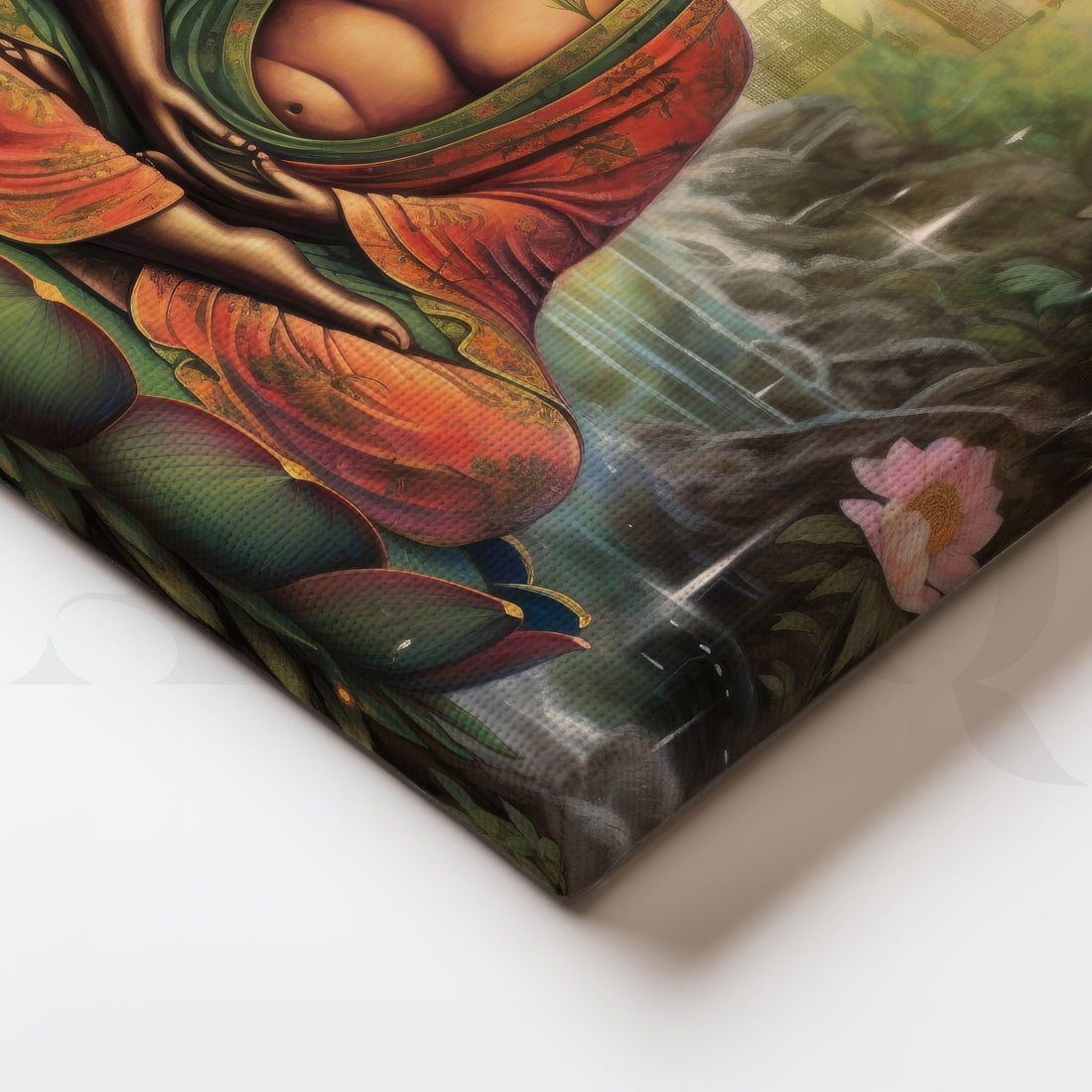 Buddha Meditating by Tranquil Waters Artwork – Asha Art Studio