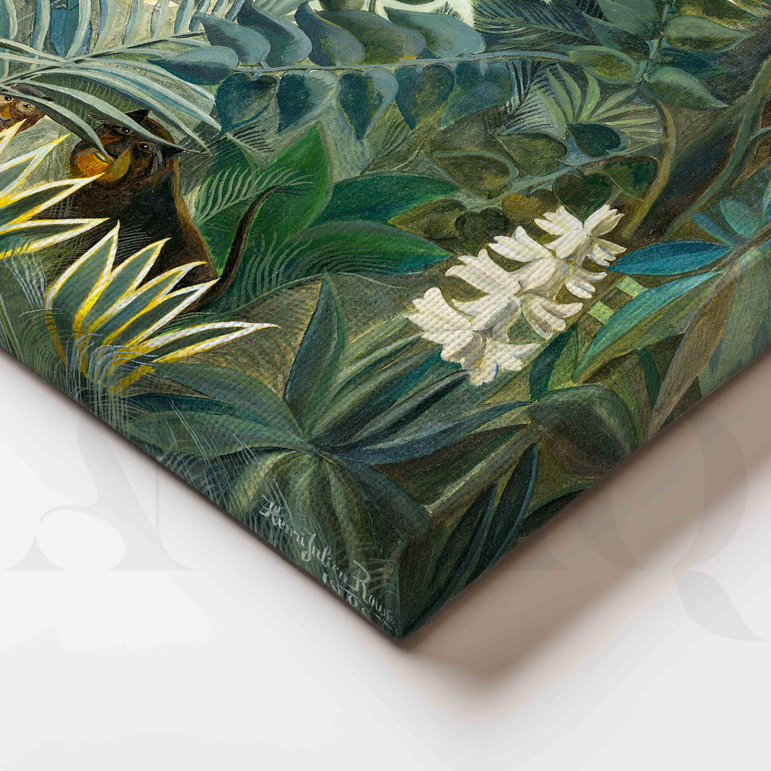Exotic Jungle with Hidden Tigers Botanical Canvas Artwork – Asha Art Studio