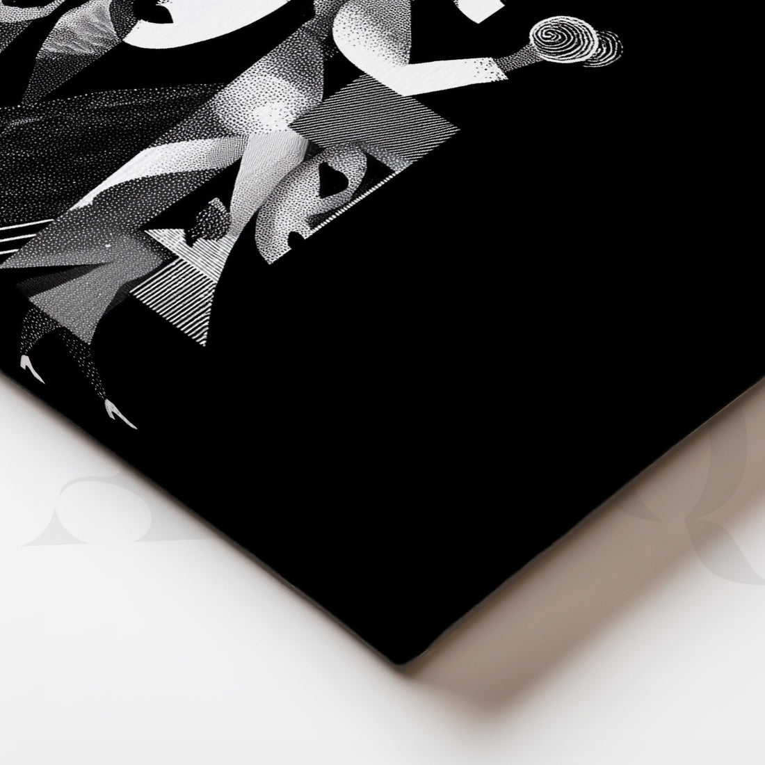 Cubist Noir Ensemble Canvas Artwork (Ready to Ship) – Asha Art Studio