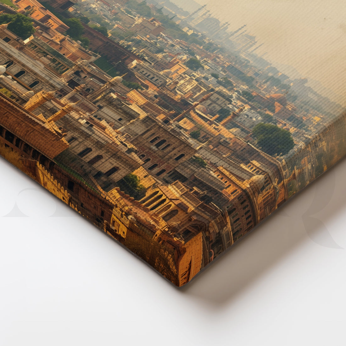 Delhi Heritage Skyline Canvas Artwork – Asha Art Studio