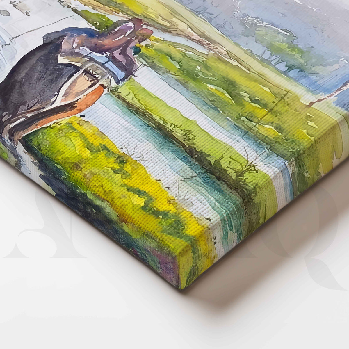 Elephant Trail Landscape Canvas Artwork – Asha Art Studio – Image 2