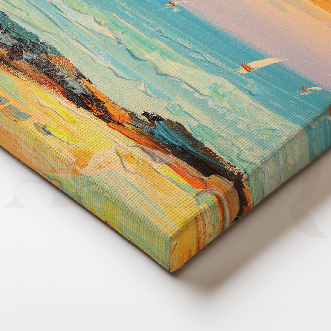 Graceful Birds Soaring Over the Beach Canvas Artwork – Asha Art Studio