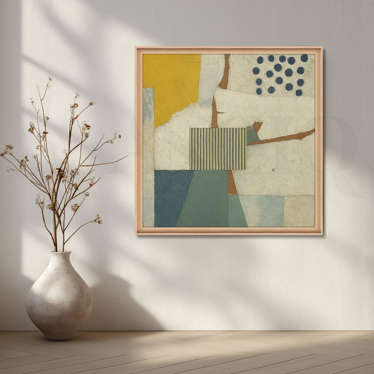 Minimal Collage Geometric Abstract Artwork – Asha Art Studio – Image 5