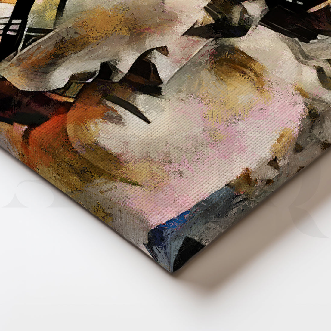 Fusion of Classical Form and Modern Chaos in Abstract Layers – Asha Art Studio