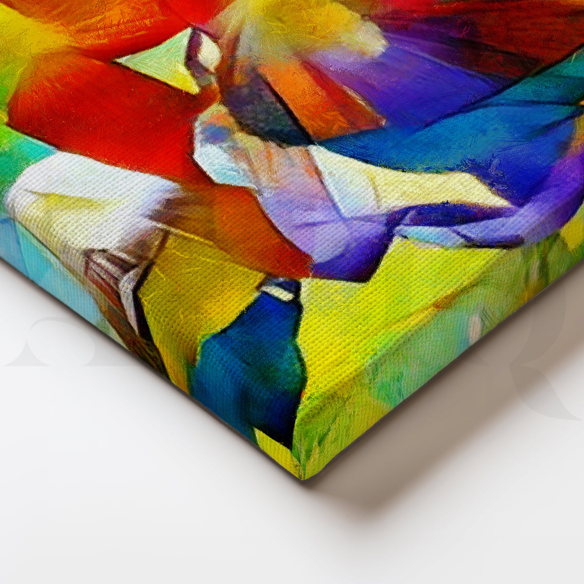 Floral Geometry Canvas Artwork – Asha Art Studio – Image 2