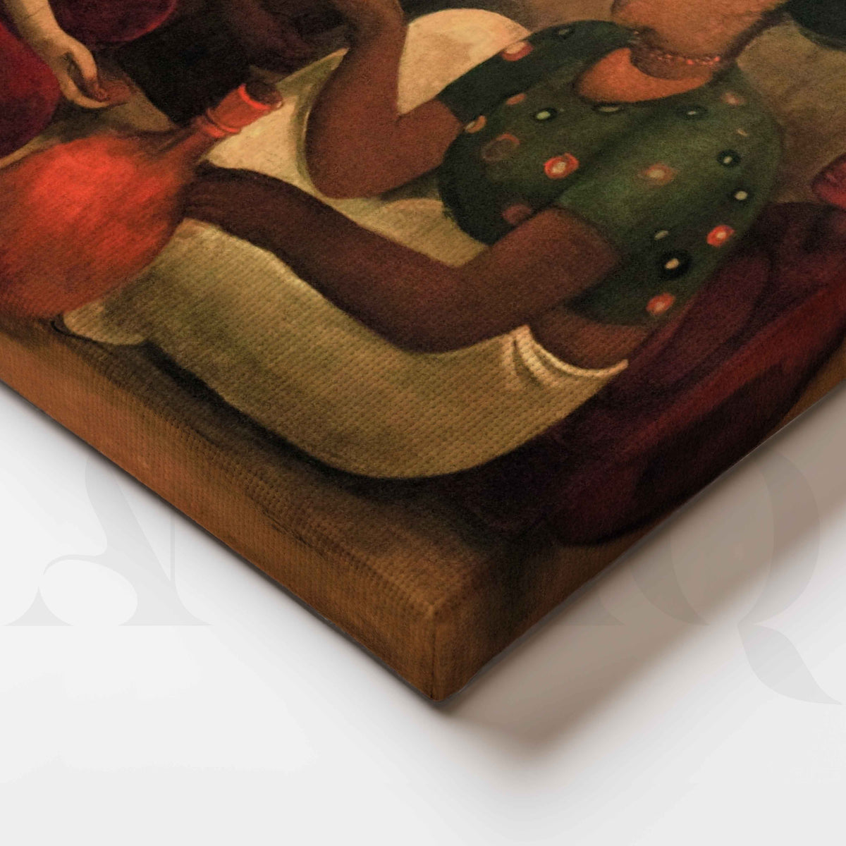 Showing a Quiet Bridal Preparation Scene by Amrita Sher-Gil Canvas Artwork – Asha Art Studio – Image 2
