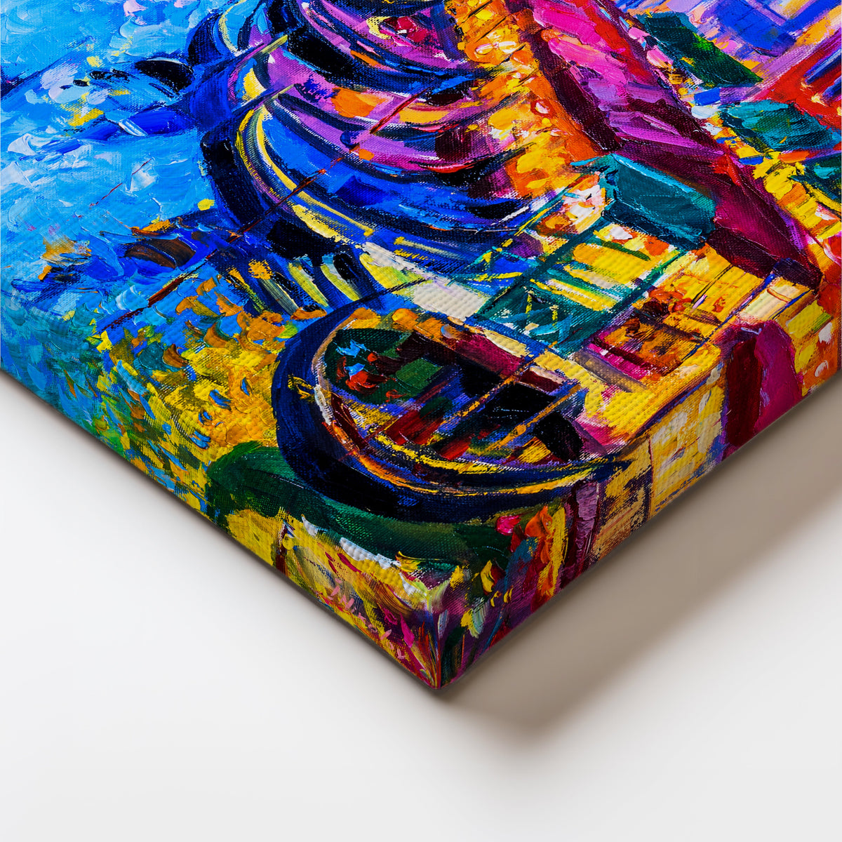 Vibrant Canal Life at Dusk in Venice – Asha Art Studio – Image 2