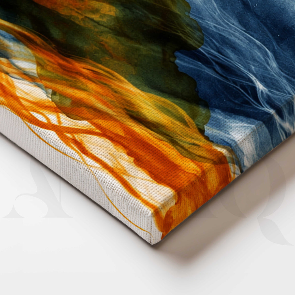 Abstract Ink Flow Gallery Wall Canvas Artwork Set of 3 - 18 x 24 Inches – Asha Art Studio – Image 2