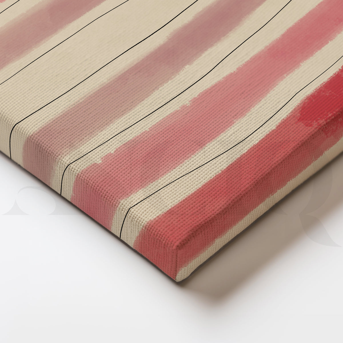 A Minimalist Abstract Art of Soft Red Hues Artwork – Asha Art Studio – Image 2