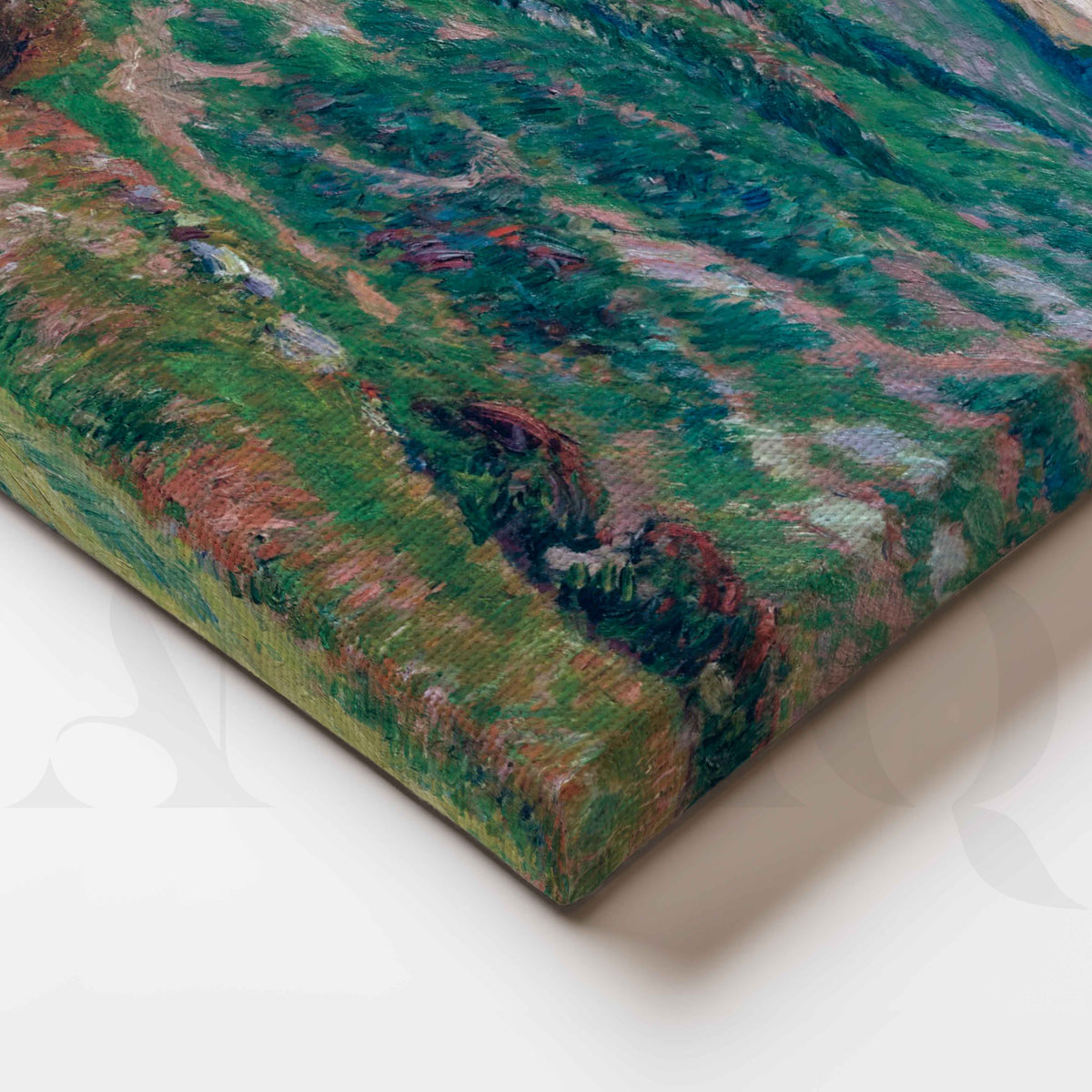 Henri Moret Green Meadow Landscape Canvas Artwork – Asha Art Studio – Image 2