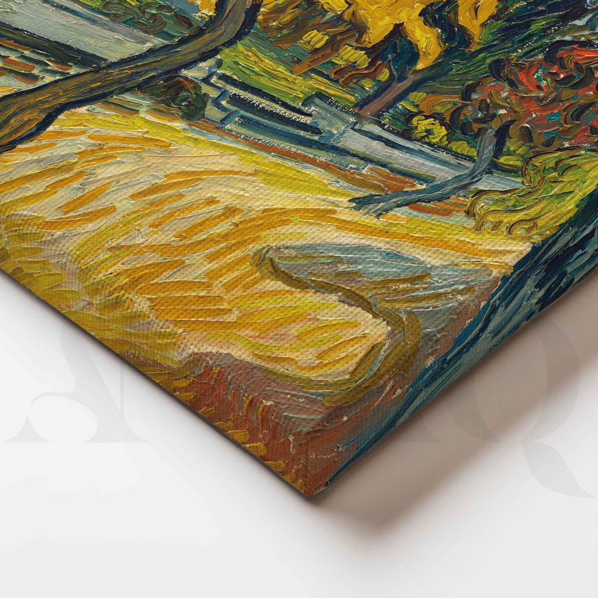 Tree-Lined Autumn Golden Path Canvas Artwork – Asha Art Studio – Image 2