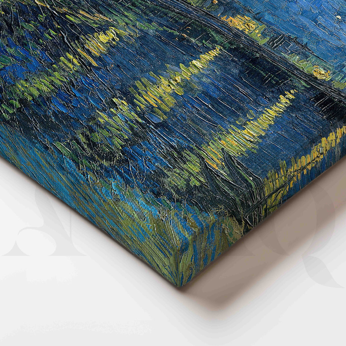 Starry Night Waterfront Gallery Wall Artwork Set of 2 – Asha Art Studio – Image 2