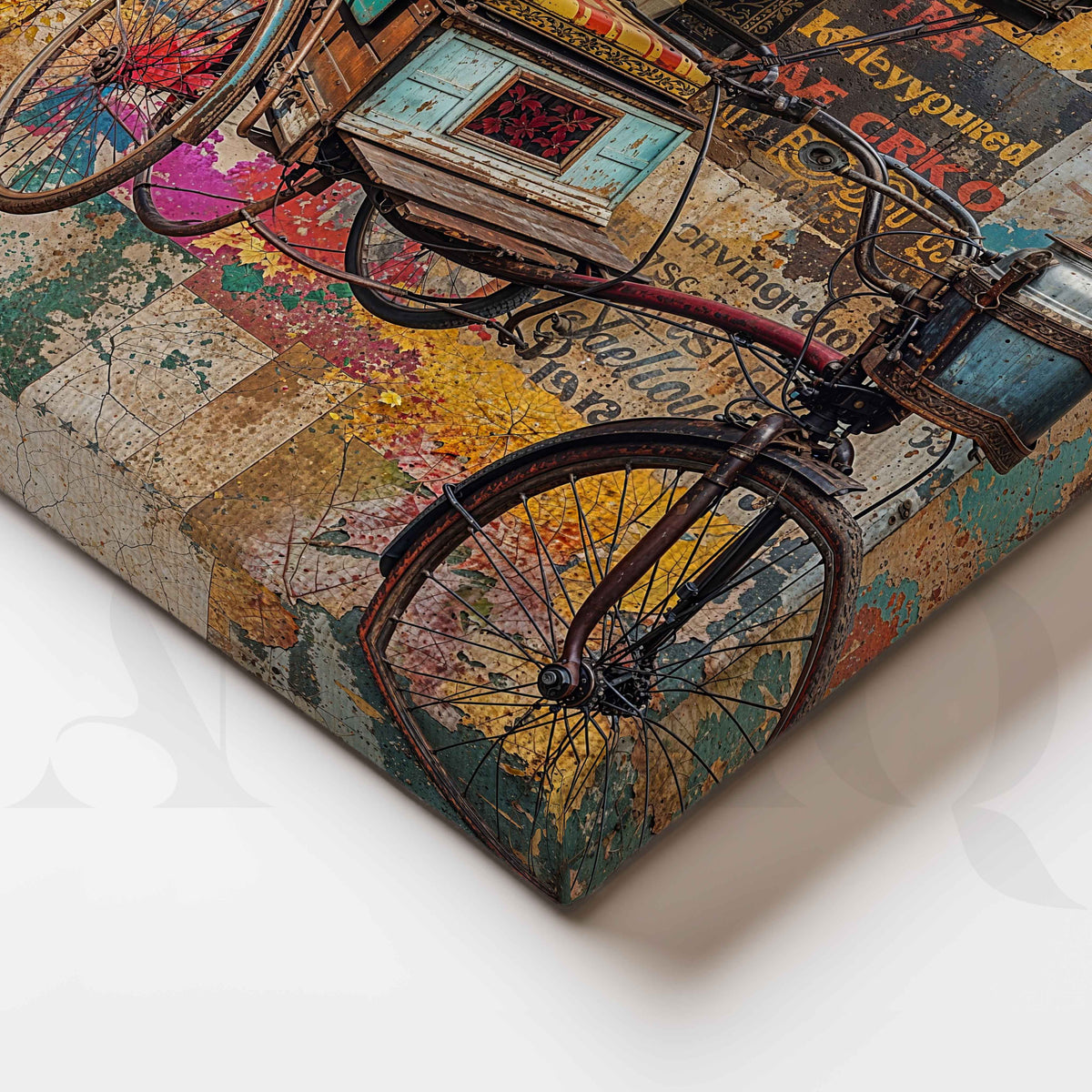 Vintage Rickshaw Pop Art Collage – Asha Art Studio – Image 2