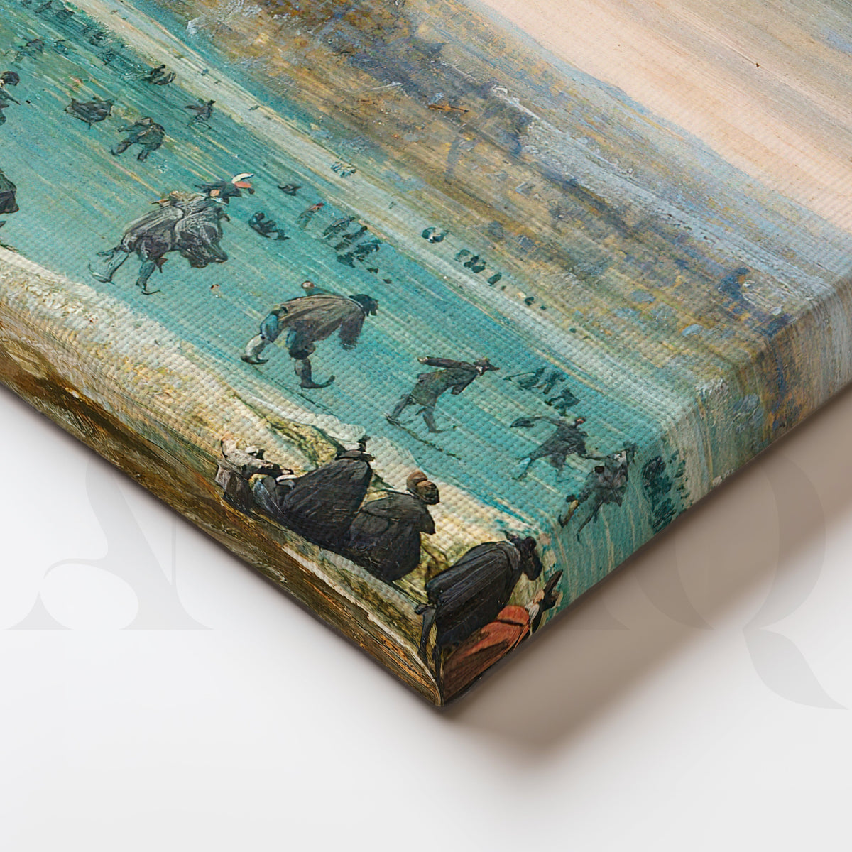 Winter Lakeside Life Gallery Wall – Set of 3 Classical European Landscape Artworks - 18 x 24 Inches – Asha Art Studio – Image…