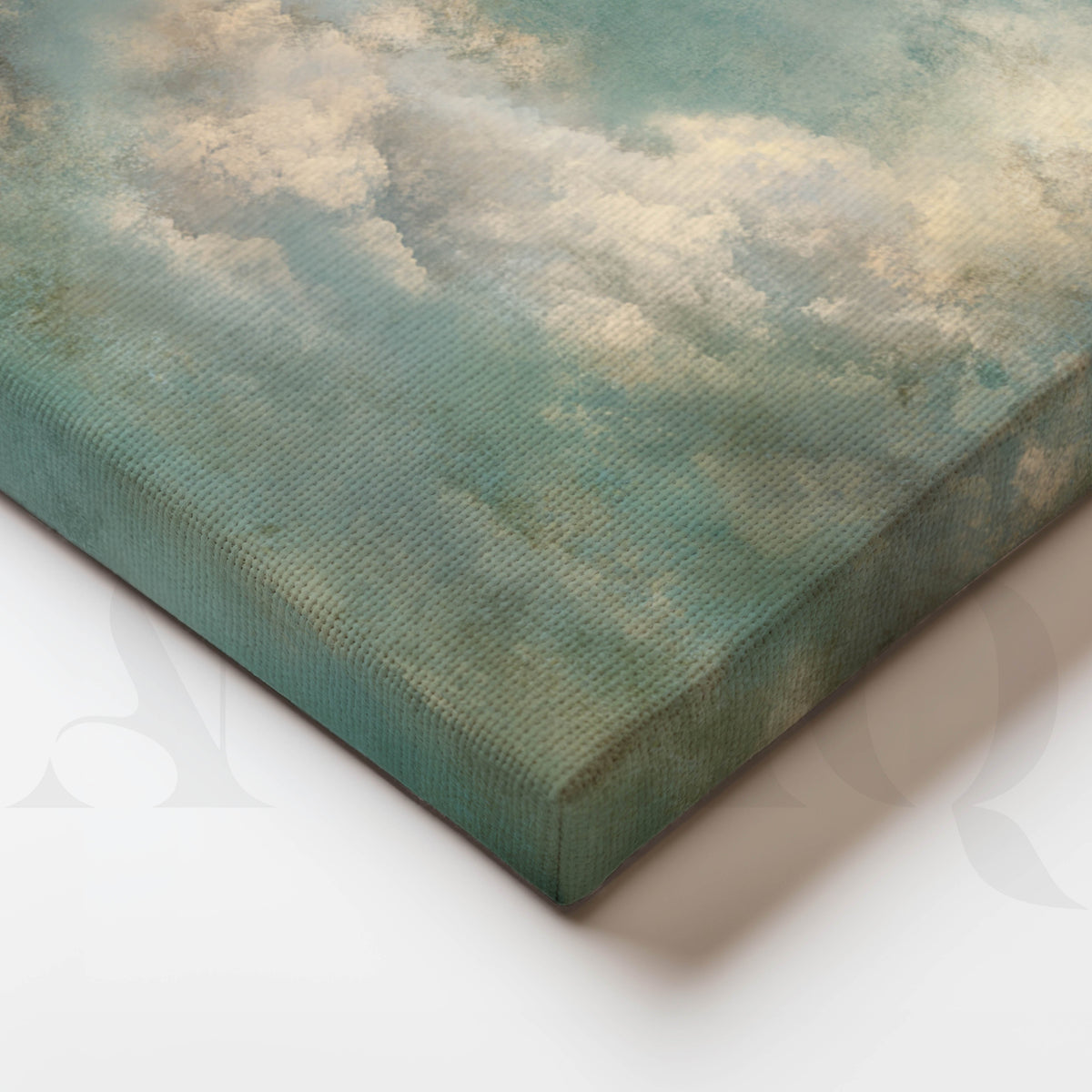 Ethereal Blue Cloudscape Abstract Canvas Artwork – Asha Art Studio – Image 2